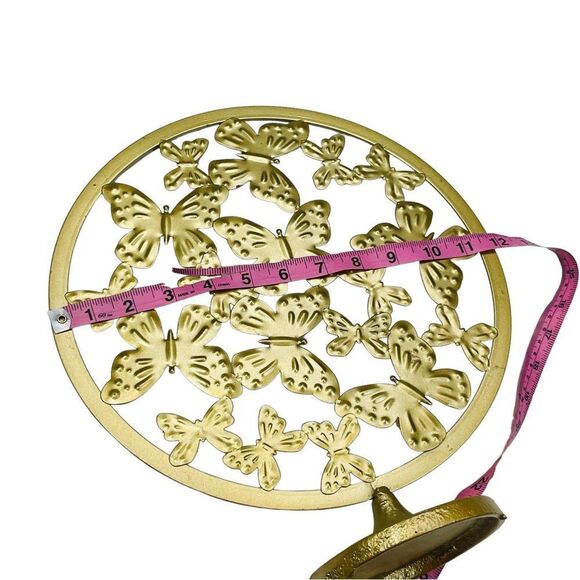 12" Round Gold Butterfly Tabletop Decor - Picture 9 of 10